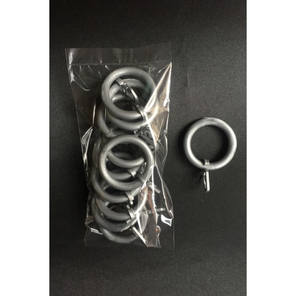 Konur Store Rustik Perde Halkası ve Klips 10 Adet - Gümüş Perde Aksesuarı Fiyatı