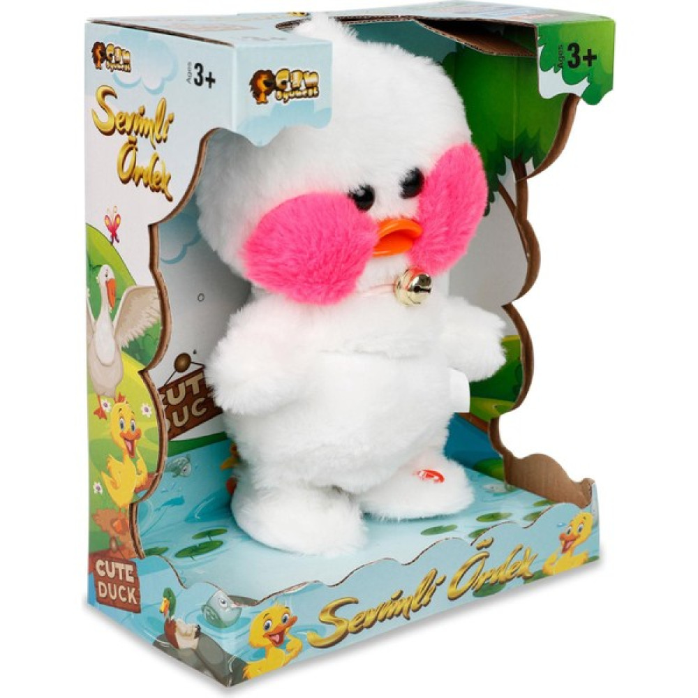 Konuşan, Danseden Şarkı Söyleyen Hareketli Peluş Ördek, Şarjlı - Cute Duck - Beyaz Peluş Oyuncaklar Fiyatı