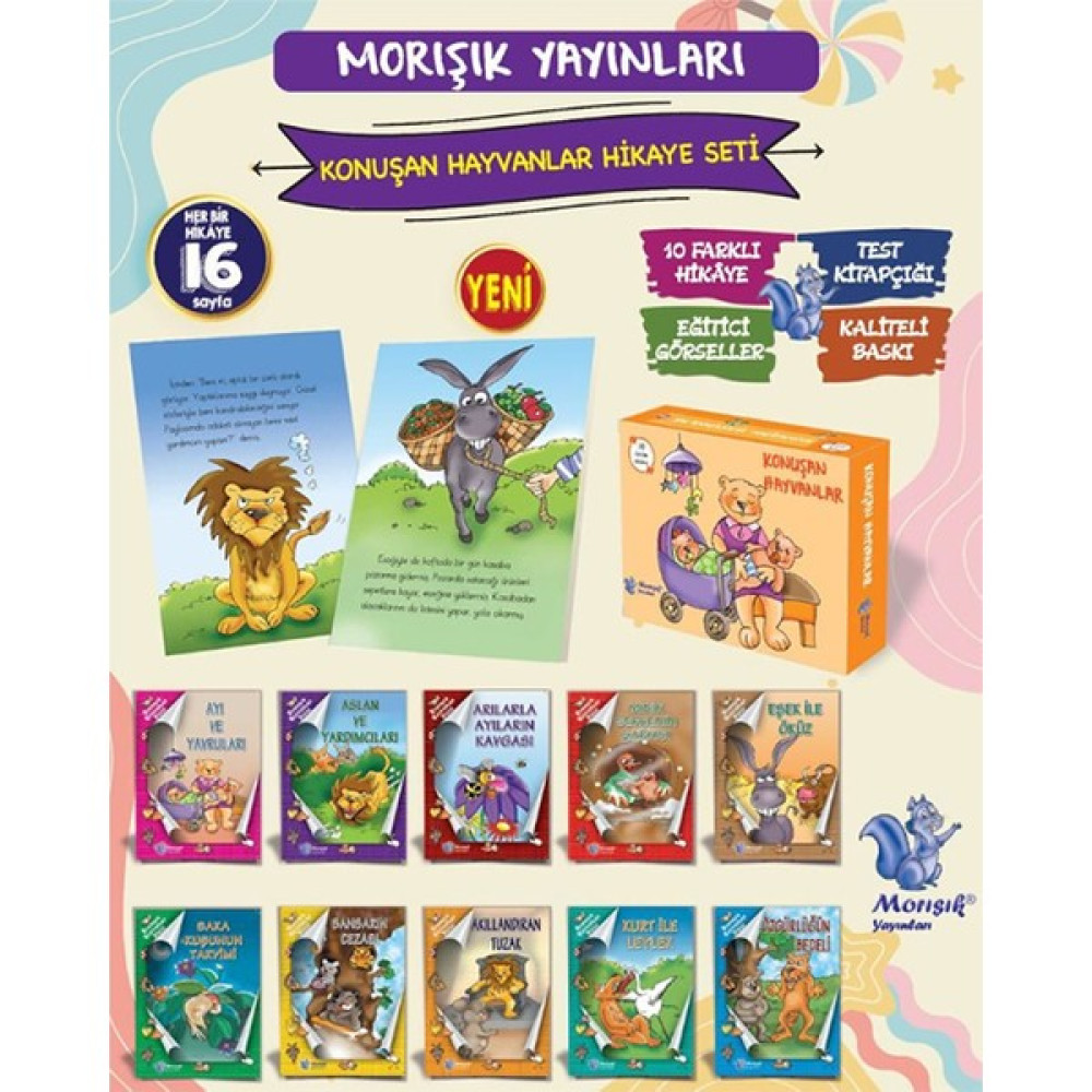 Konuşan Hayvanlar (10 Kitap) Çocuk Öykü Fiyatı