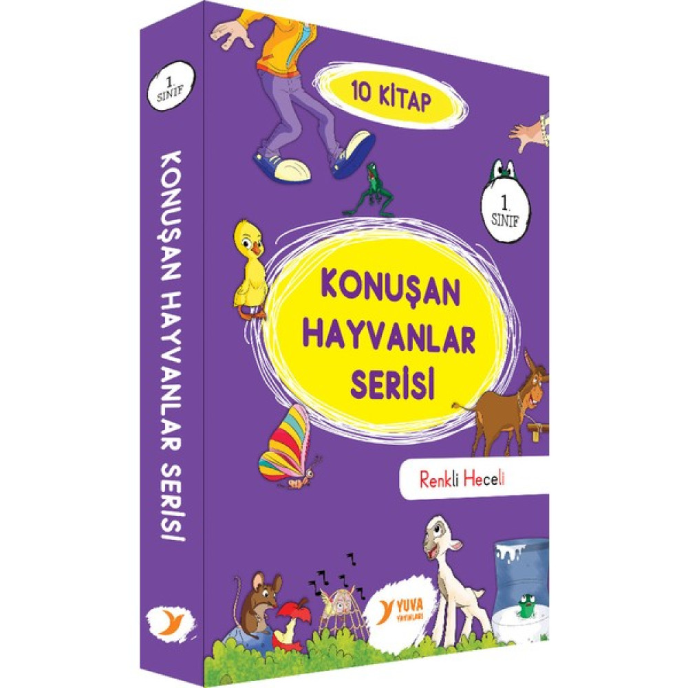 Konuşan Hayvanlar (Renkli Heceli) 1.sınıf 10 Kitap - Müzehher Özgün (Ciltli) Çocuk Öykü Fiyatı