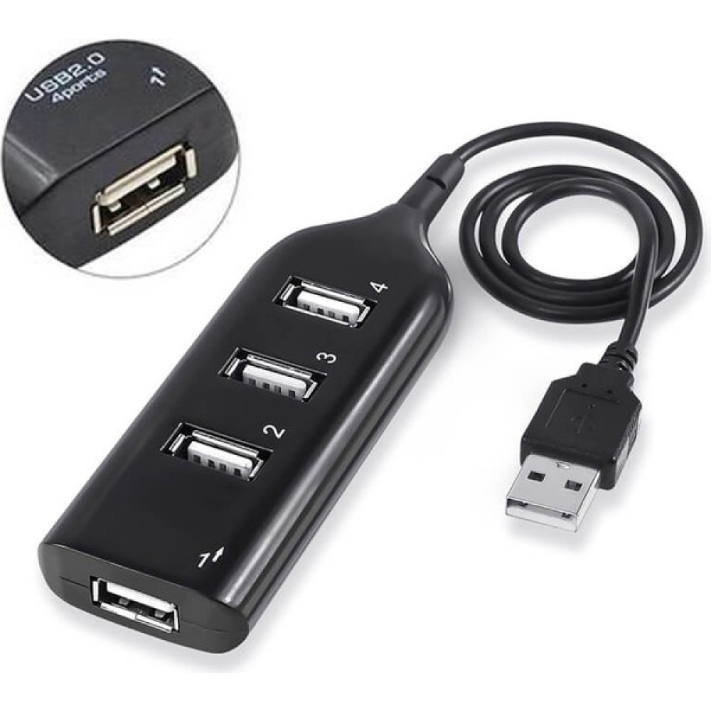 Koodmax 4 Port USB Çoğaltıcı Çoklayıcı Hub USB 2.0 Çoklama Pc Laptop - Siyah Seri & Paralel Kablo Fiyatı