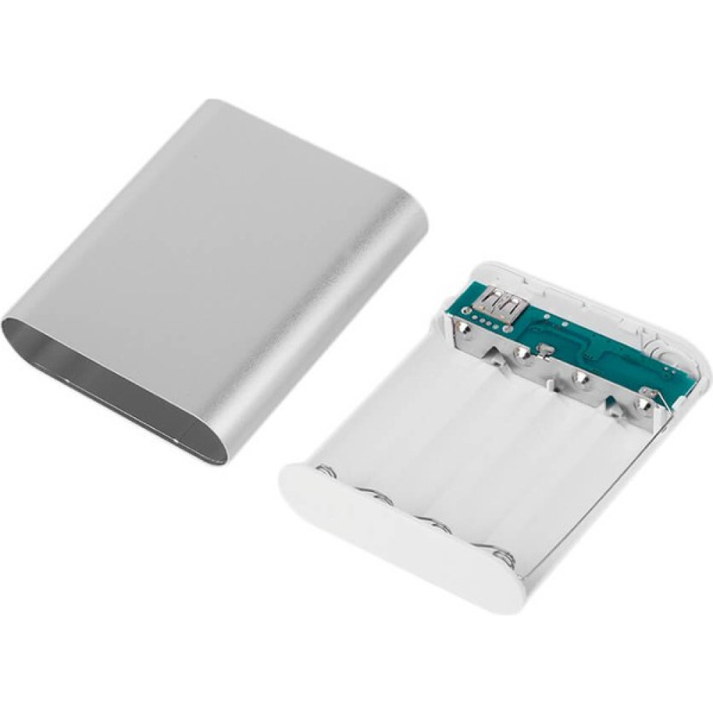 Koodmax Dörtlü 18650 Pil Uyumlu Dıy Powerbank Boş Kutu Power Bank Kutusu (Pilsiz) + USB Kablo - Gri Taşınabilir Şarj Cihazı - Powerbank Fiyatı