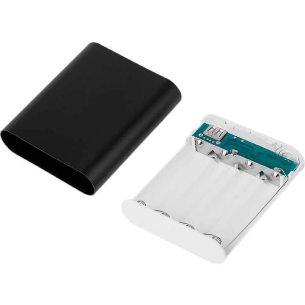 Koodmax Dörtlü 18650 Pil Uyumlu Dıy Powerbank Boş Kutu Power Bank Kutusu (Pilsiz) + USB Kablo- Siyah Taşınabilir Şarj Cihazı - Powerbank Fiyatı
