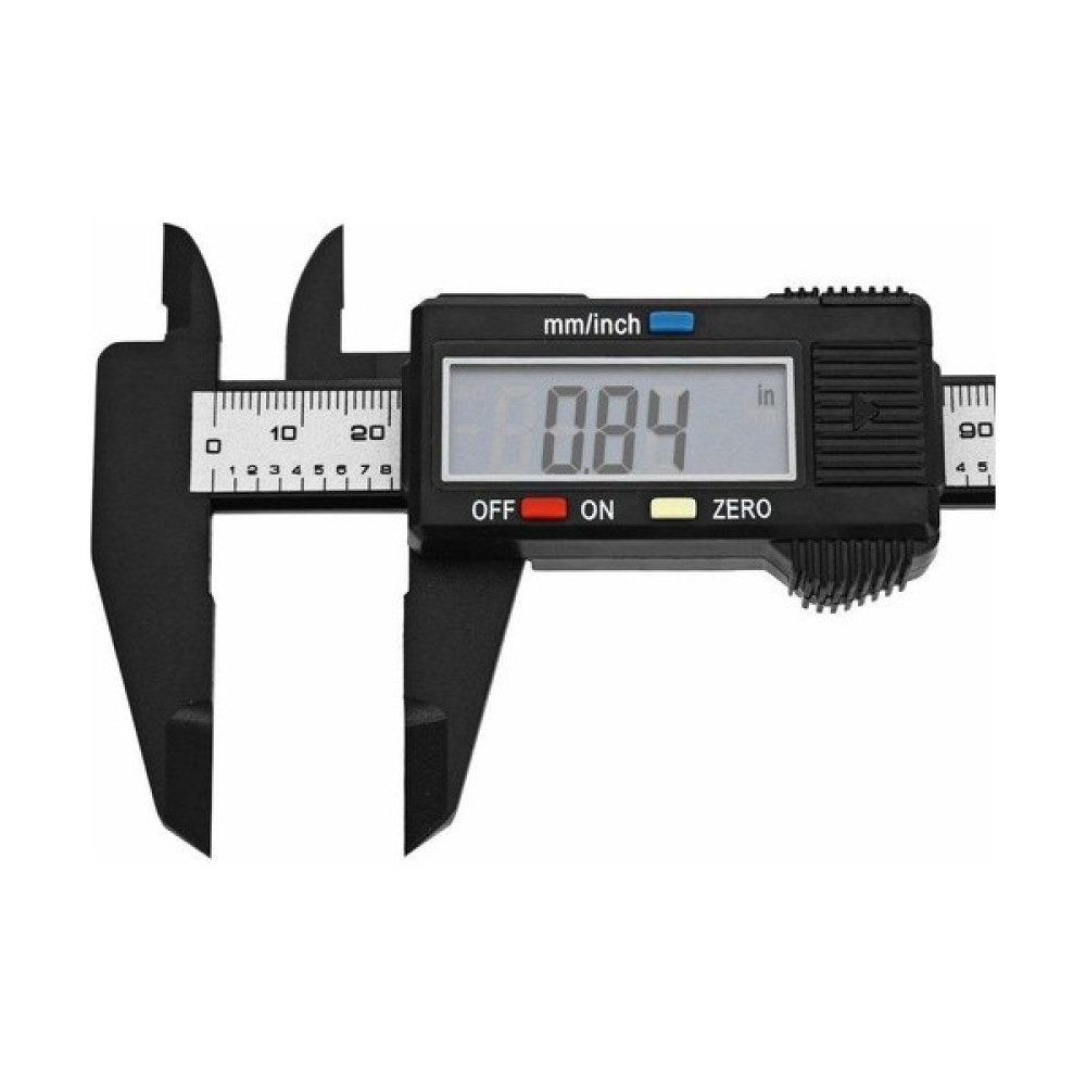 Koodmax Kumpas Dijital LCD Ekran Karbon Fiber Hassas 150MM Kalınlık Ölçer - Siyah Diğer Test ve Ölçüm Cihazları Fiyatı