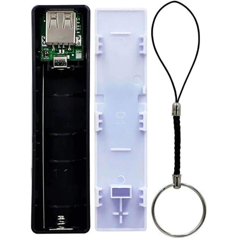 Koodmax Tekli 18650 Pil Uyumlu Dıy Powerbank Boş Kutu - Power Bank Kutusu (Pilsiz)+ USB Kablo -Siyah - Siyah Taşınabilir Şarj Cihazı - Powerbank Fiyatı