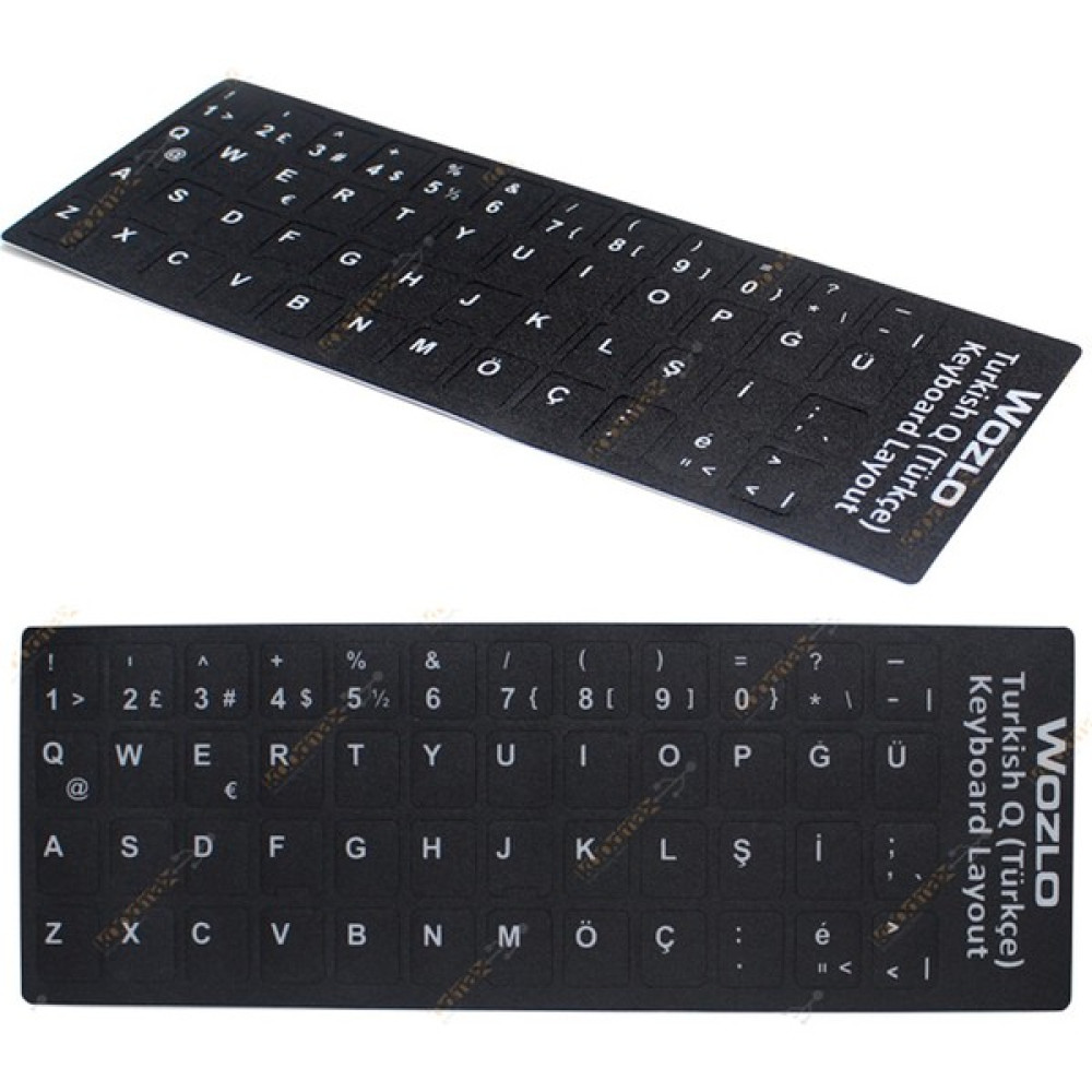 Koodmax Türkçe Q Klavye Sticker Notebook ve Pc Uyumlu Klavye Etiketi - Silinmez - Siyah Çevre Birimleri Fiyatı