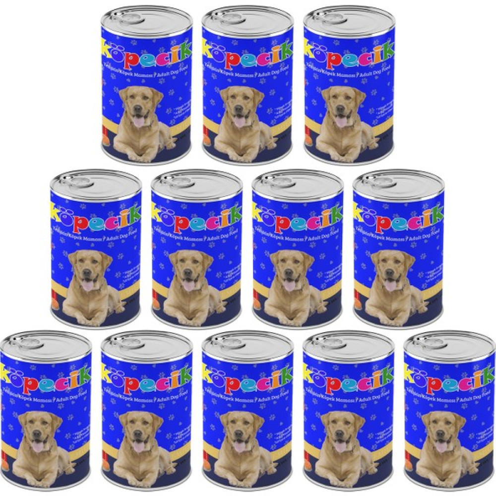 Köpecik Balık Etli Yetişkin Köpek Konserve Mama 12*415GR Evcil Hayvan Ürünleri Fiyatı