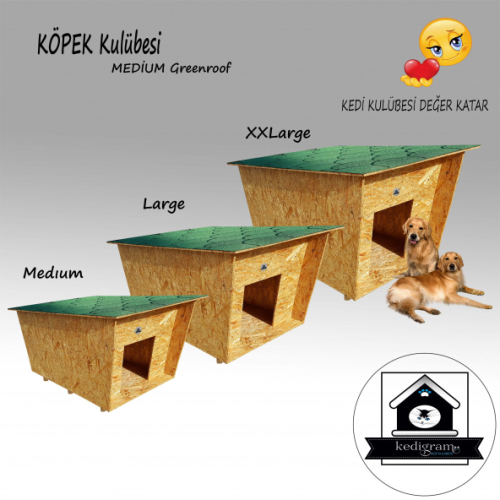 Kopek Kulubesi Greenroof M - Kedi Kopek Kulubesi Evcil Hayvan Ürünleri Fiyatı