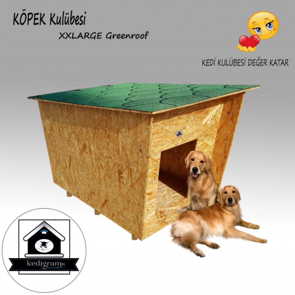 Kopek Kulubesi Greenroof Xxl Dev - Shingle Kaplamali Ahsap Kulube Evcil Hayvan Ürünleri Fiyatı