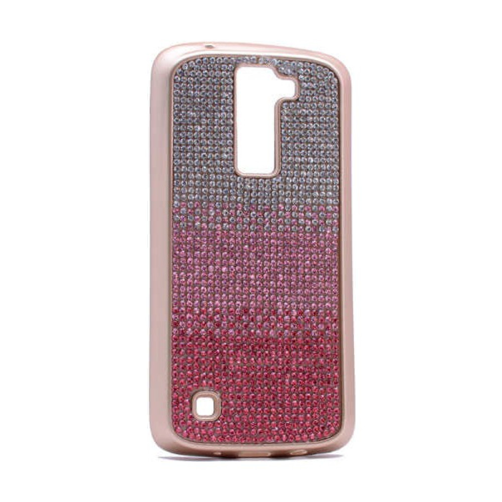 Koralstore Lg K10 Kılıf Zore Mat Lazer Taşlı Silikon - Pembe Cep Telefonu Kılıfı Fiyatı