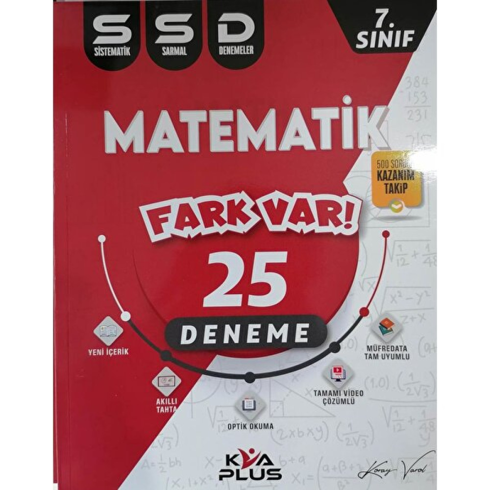 Koray Varol Akademi 7. Sınıf Matematik SSD Sistematik Sarmal Deneme Tüm Dersler Fiyatı