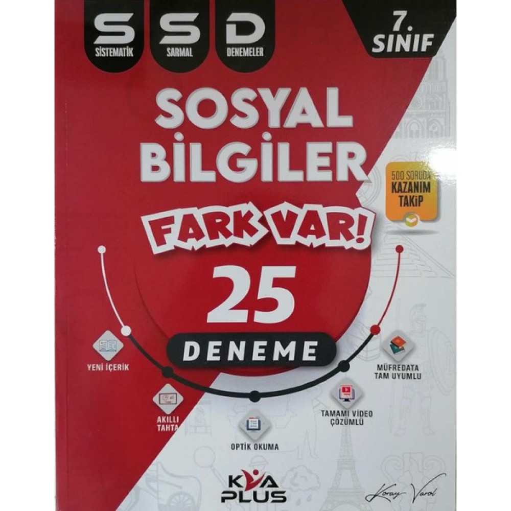 Koray Varol Akademi 7. Sınıf Sosyal Bilgiler SSD Sistematik Sarmal Deneme Tüm Dersler Fiyatı