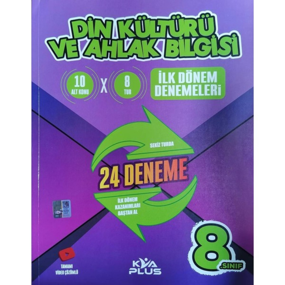 Koray Varol Akademi Koray Varol Kva Plus 8.sınıf Lgs 1.dönem Din Kültürü 24 Deneme- Gjk Kaynak Kitapları Fiyatı