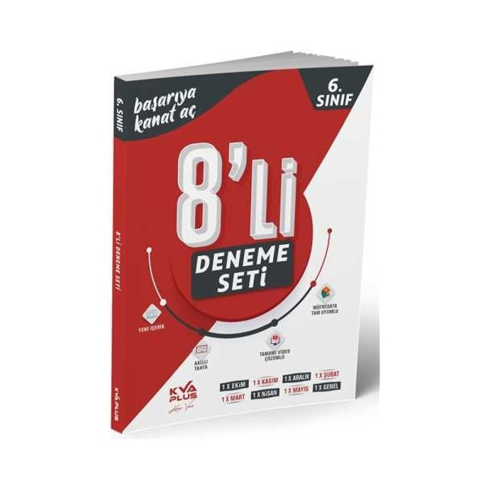 Koray Varol Akademi Plus 6. Sınıf 8'li Deneme Seti Kaynak Kitapları Fiyatı
