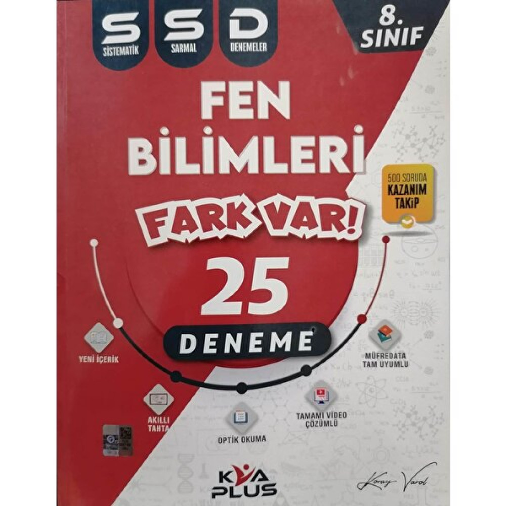 Koray Varol Akademi Plus 8. Sınıf LGS Fark Var Fen Bilimleri SSD 25 Deneme - LGS Deneme Kaynak Kitapları Fiyatı