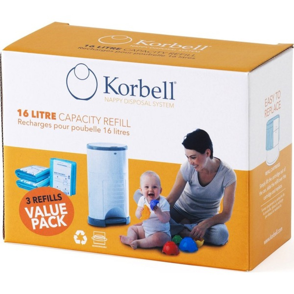 Korbell 1485 Adet Kirli Bebek Bezi Kapasiteli Çöp Poşeti Bebek Banyo-Tuvalet Fiyatı