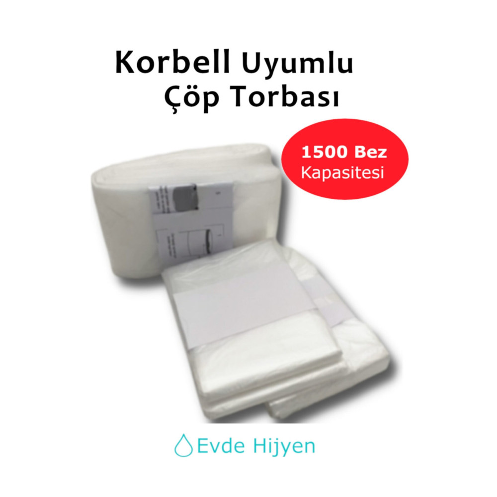 Korbell 15/16lt Uyumlu - 3 Adet Çöp Torbası - 1500 Bez Kapasitesi Çöp Poşetleri Fiyatı