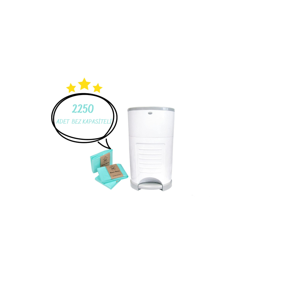 Korbell 16L Korbell Çöp Kutuları İle Uyumlu BAMM BAMM 2250 Bebek Bezi Kapasiteli 3 Paket Yerli Çöp Poşeti Çöp Poşetleri Fiyatı
