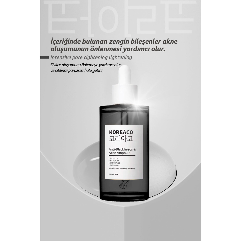 KOREACO Anti-Blackheads Acne Ampoule Siyah Nokta ve Akne Ampulü Cilt ve Yüz Bakımı Fiyatı