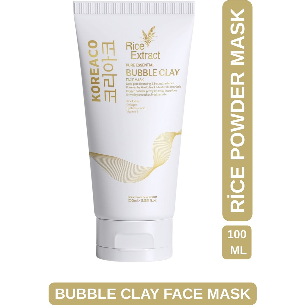 Koreaco Pirinç Özlü Bubble Clay Yüz Maskesi 100 ml Beyazlatıcı Aydınlatıcı Krem Formda Diğer Fiyatı