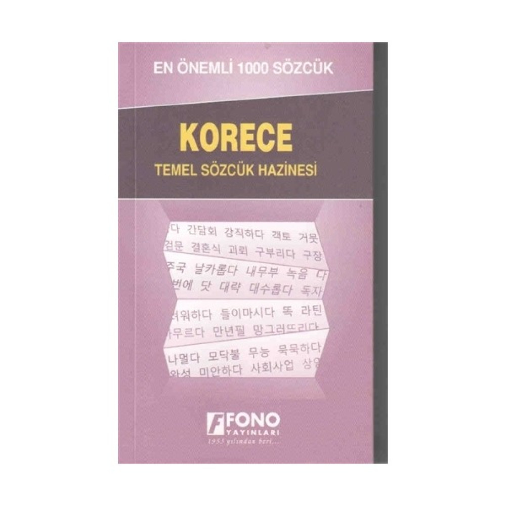 Korece Temel Sözcük Hazinesi Yabancı Dil Öğretici Kitaplar ve Eğitim Setleri Fiyatı