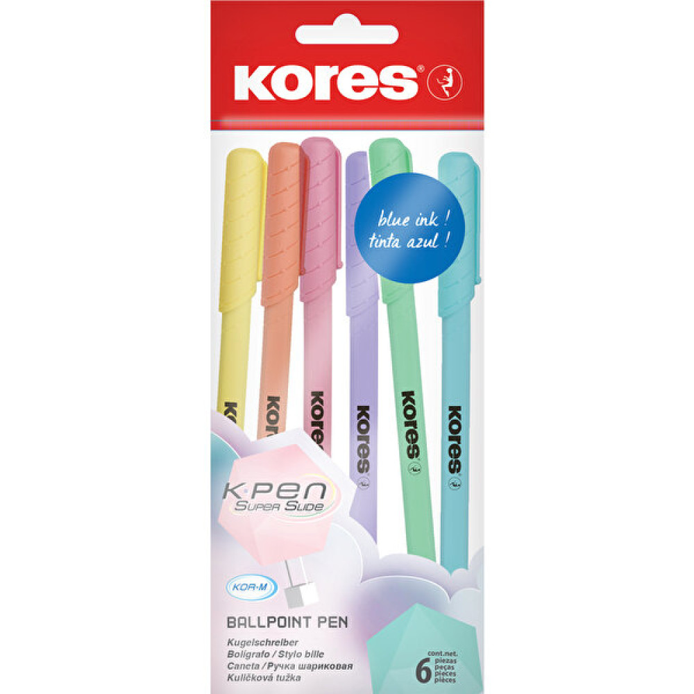 Kores K0R-M Pastel 6''lı Tükenmez Kalem Seti Tükenmez Kalem Fiyatı