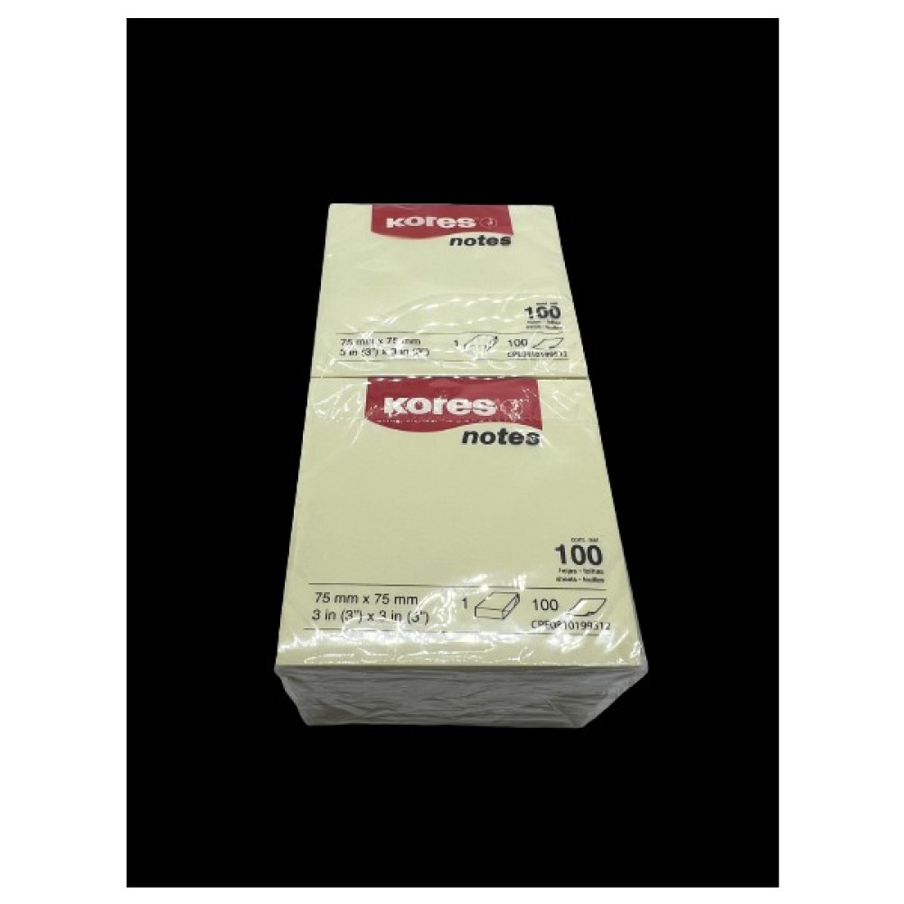 Kores Yapışkanlı Not Kağıdı Sarı 75X75 Not Defteri & Bloknot Fiyatı
