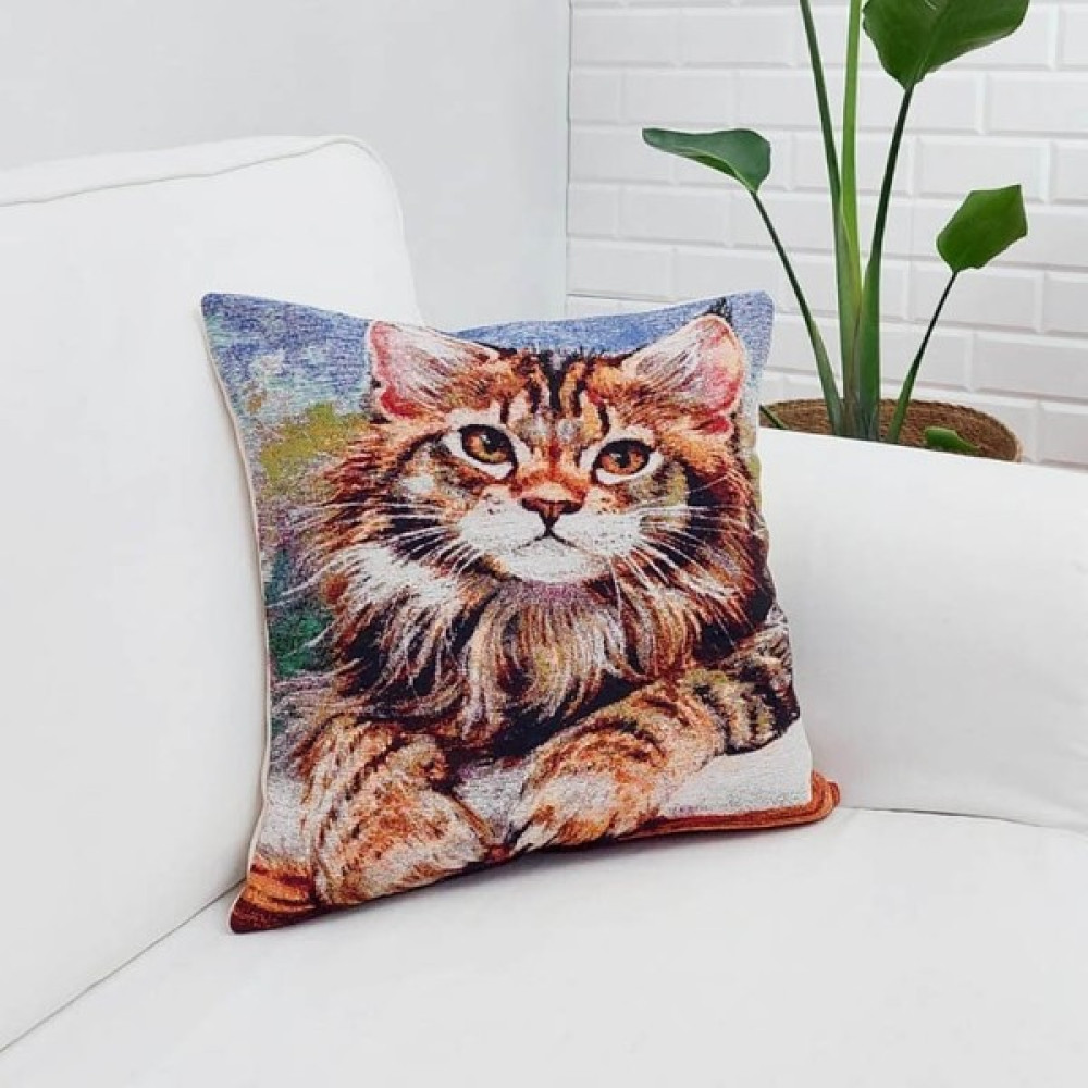 Körfez Kırlent Goblen Dokuma Kırlent Kılıfı 43 x 43 Cm - Renkli Kırlent / Mobilya Yastığı Fiyatı