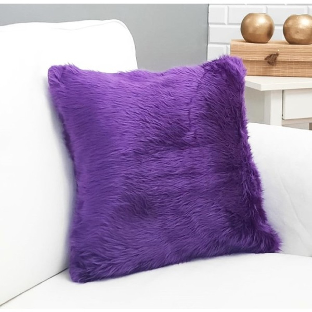 Körfez Kırlent Peluş Kırlent Kılıfı Mor 43 x 43 Cm - Renkli Kırlent / Mobilya Yastığı Fiyatı