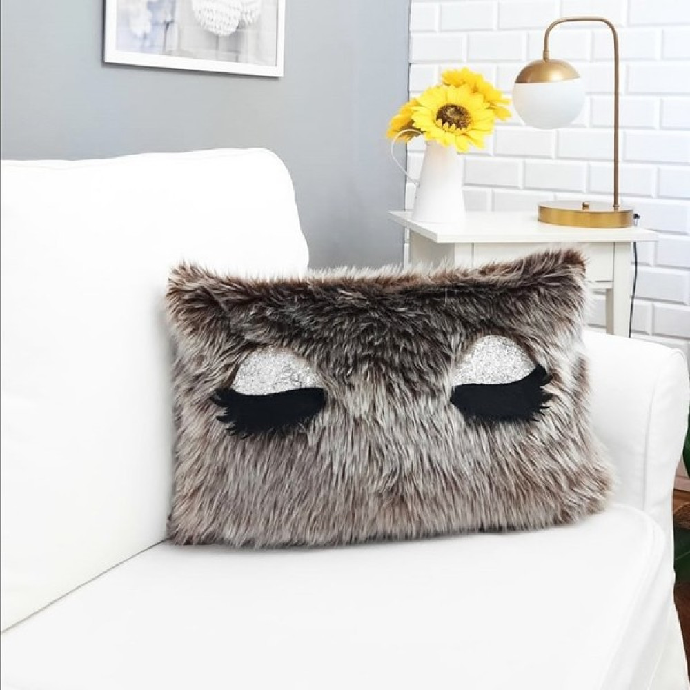 Körfez Kırlent Peluş Kirpik Kırlent Kılıfı Bej 35 x 55 Cm - Renkli Kırlent / Mobilya Yastığı Fiyatı