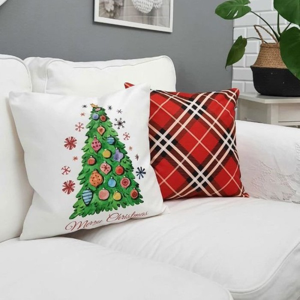 Körfez Kırlent Yılbaşı Temalı Kırlent Kılıfı 2'li Kombin Set - 43 x 43 cm - Renkli Kırlent / Mobilya Yastığı Fiyatı