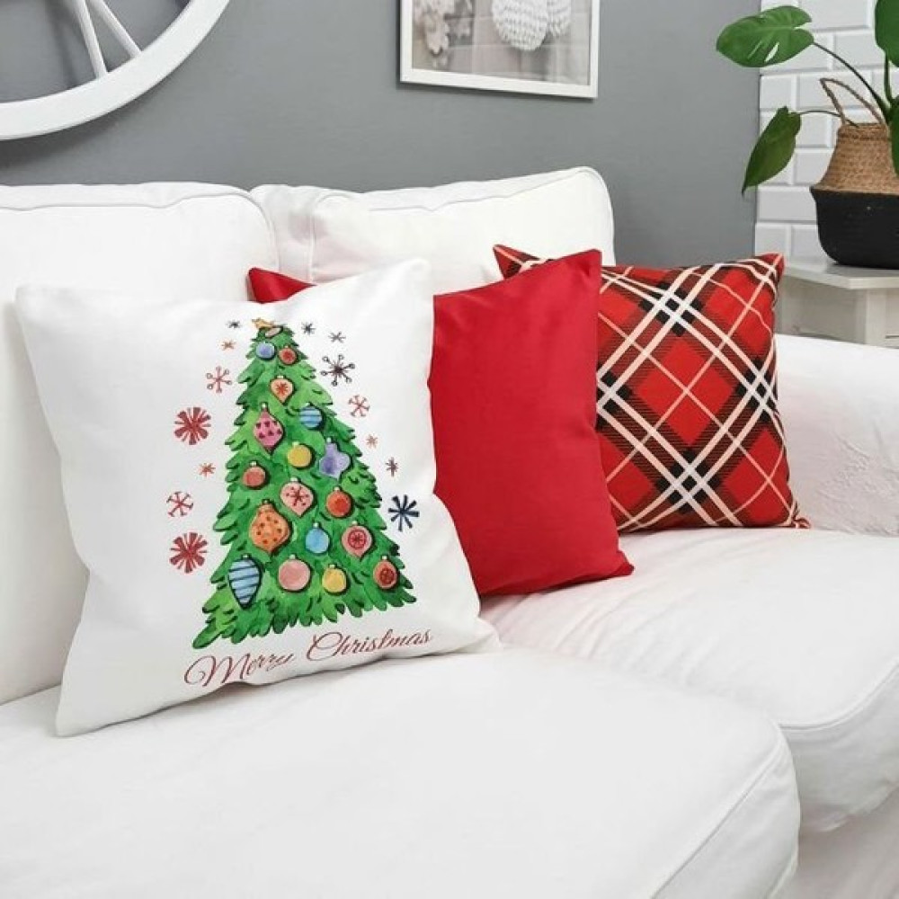 Körfez Kırlent Yılbaşı Temalı Kırlent Kılıfı 3'lü Kombin Set - 43 x 43 cm - Renkli Kırlent / Mobilya Yastığı Fiyatı