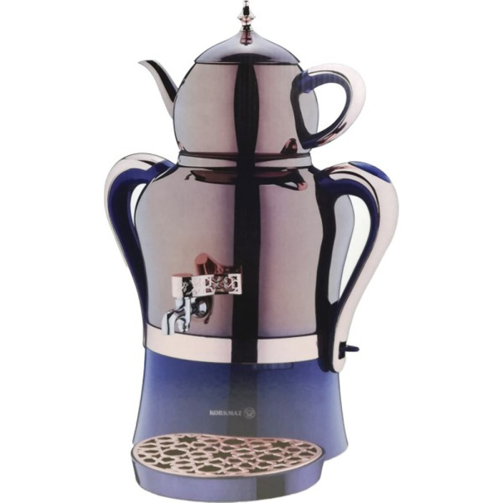 Korkmaz A843-02 Hanedan Azura Azura/Rose Gold Semaver Çay Makineleri Fiyatı