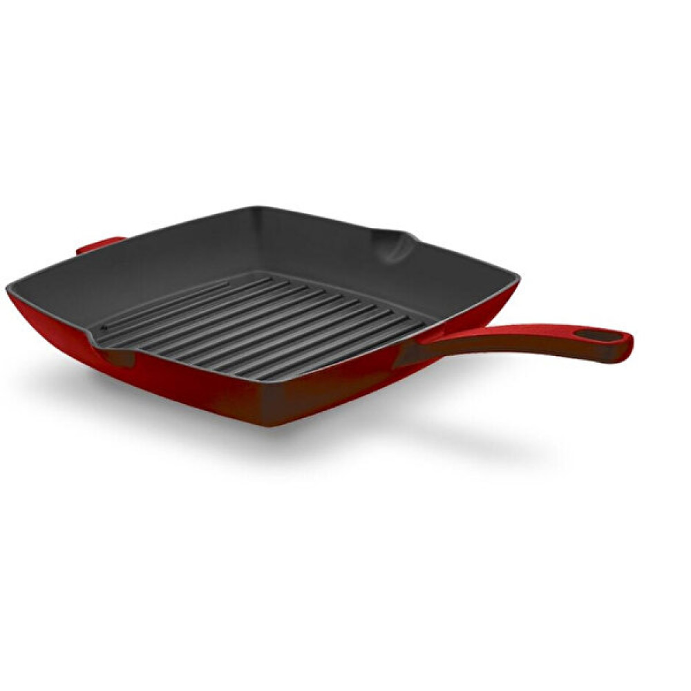 Korkmaz Casta 26x26 CM Kırmızı Kare Grill Döküm Tava A2846-1 Tavalar Fiyatı
