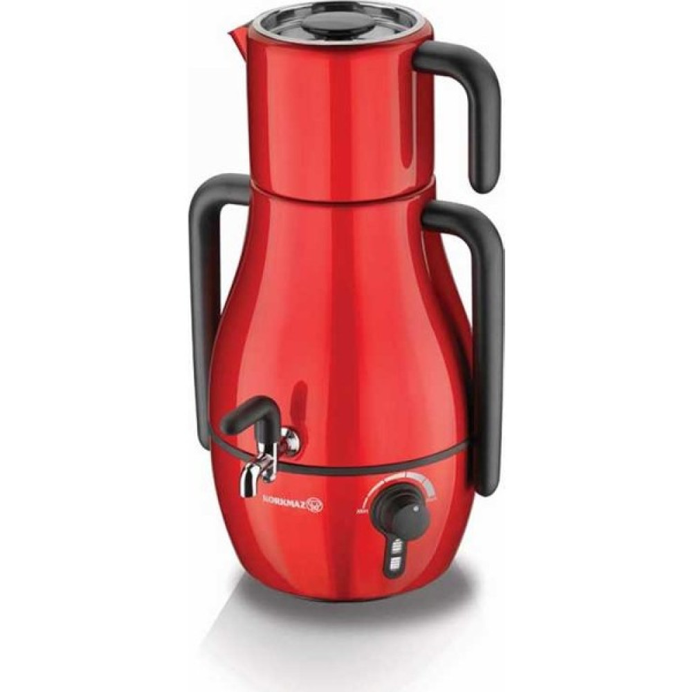 Korkmaz Demfora Semaver Çaydanlık 2.8 lt - Kırmızı Çay Makineleri Fiyatı
