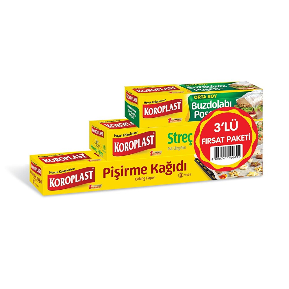 Koroplast 3 Parça Mutfak Seti Buzdolabı Poşeti Fiyatı