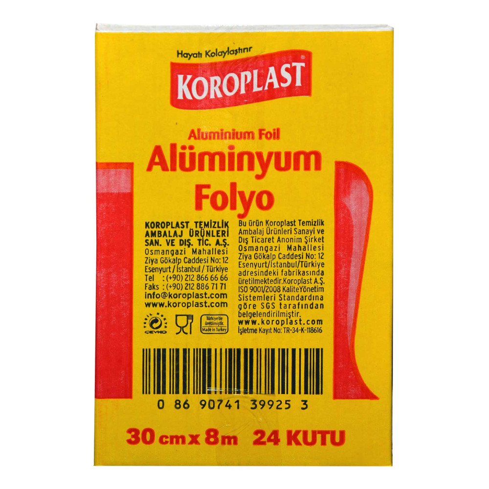 Koroplast Alüminyum Folyo 8 Metre