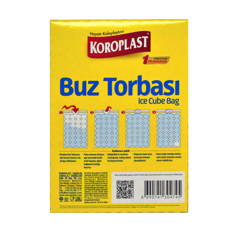 Koroplast Buz Torbası 196 Buz Küpü