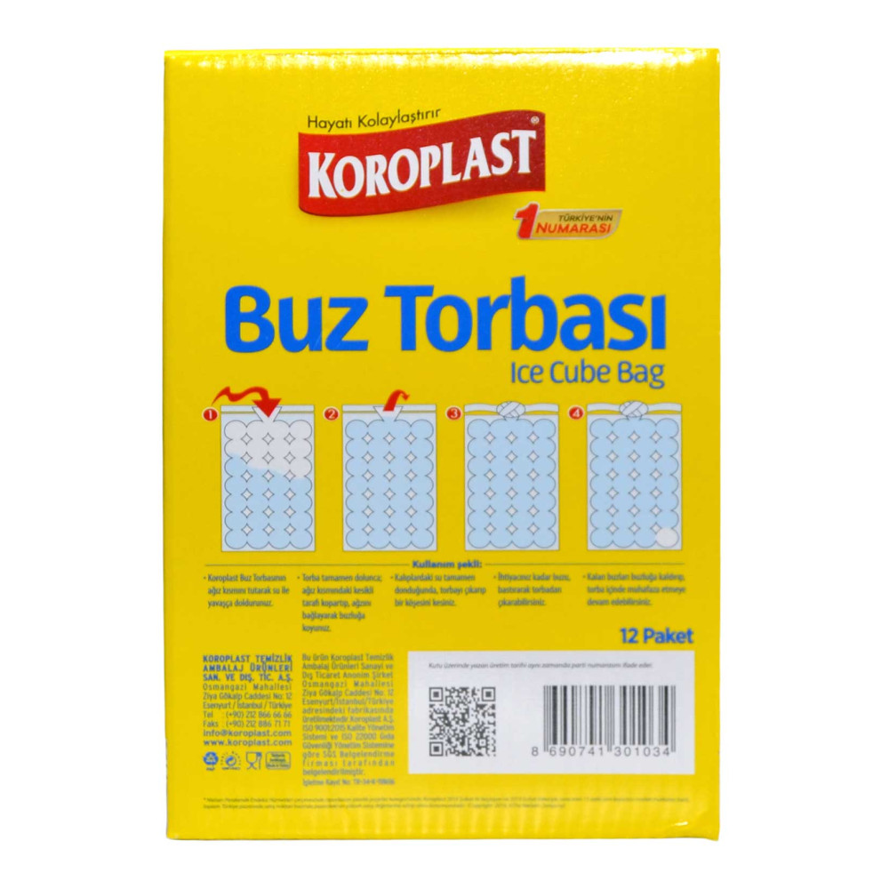 Koroplast Buz Torbası 196 Buz Küpü