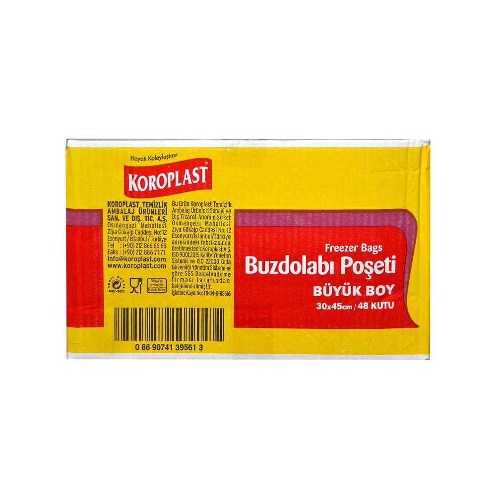 Koroplast Buzdolabı Poşeti 20'li Büyük