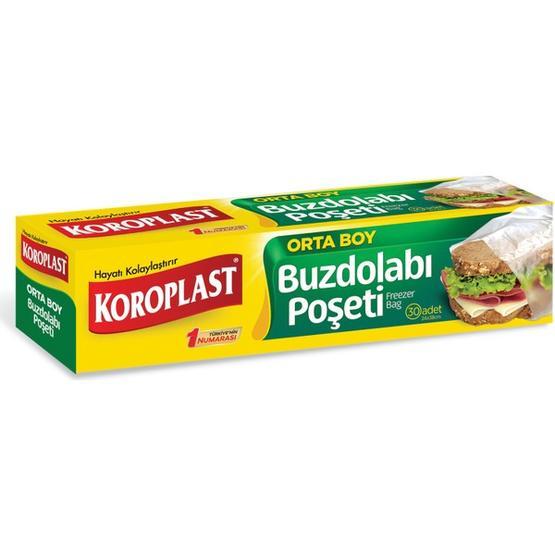 Koroplast Buzdolabı Poşeti Orta Boy 30'lu 24x38 cm Buzdolabı Poşeti Fiyatı