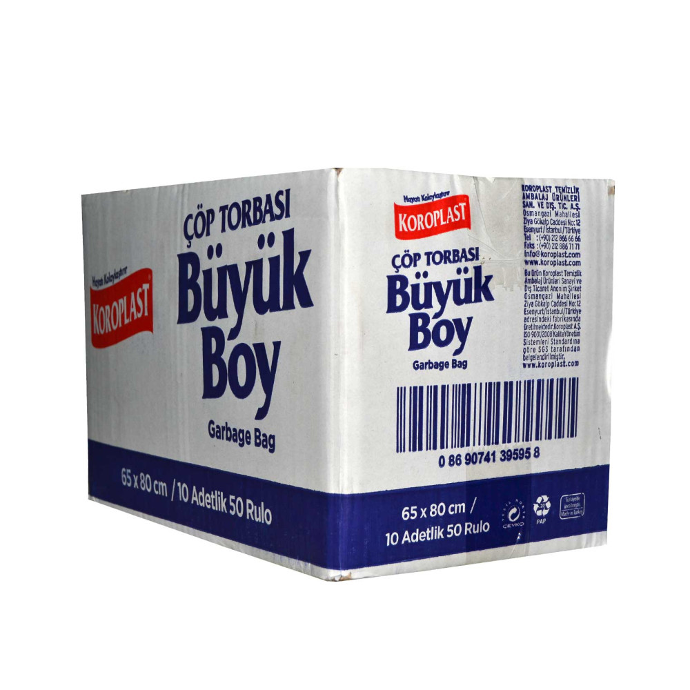 Koroplast Çöp Torbası 10'lu Büyük