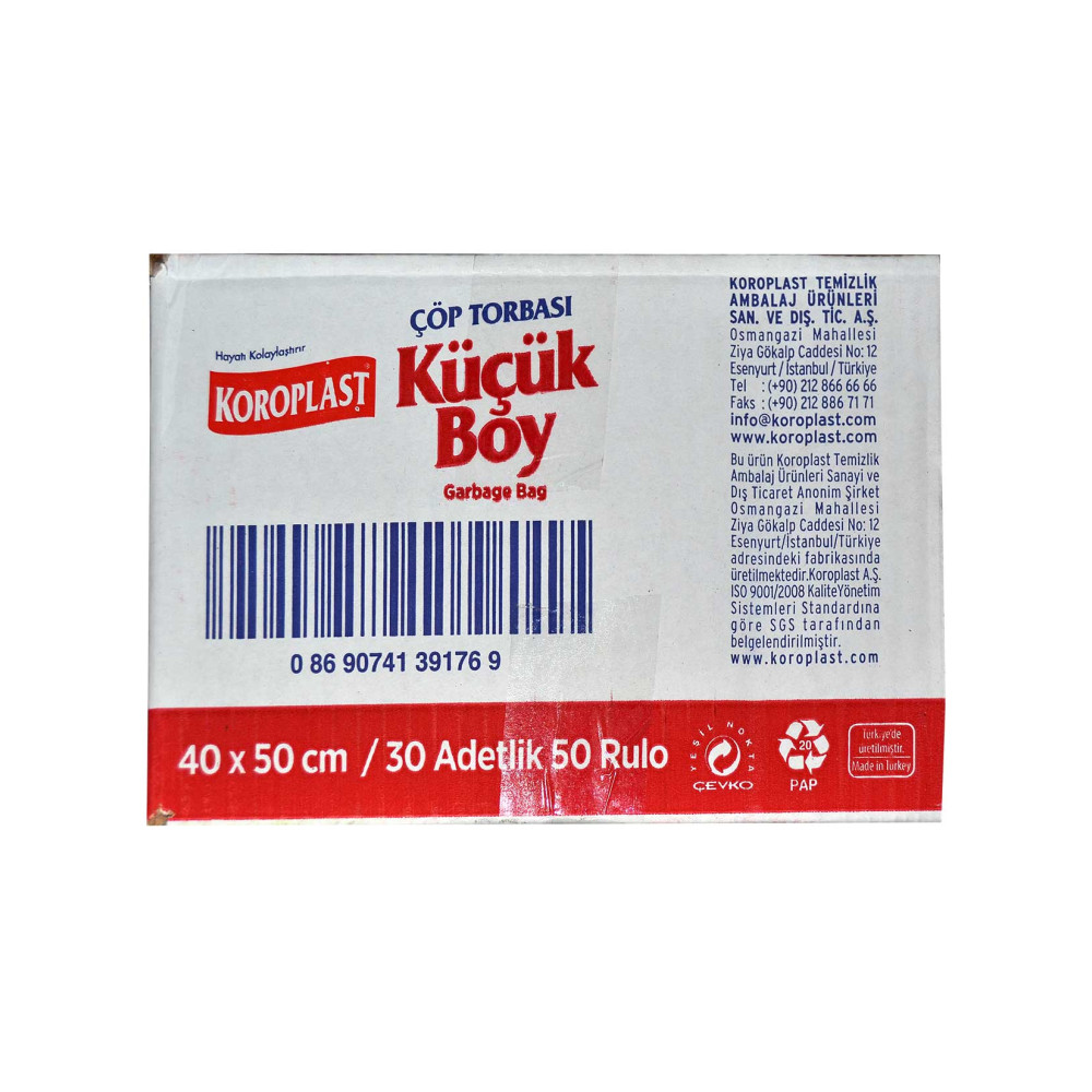 Koroplast Çöp Torbası 30'lu Küçük