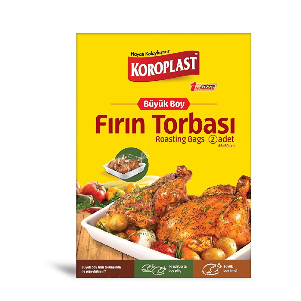 Koroplast Fırın Torbası Büyük Boy 45x50 Cm 2'li Alüminyum Folyo Fiyatı