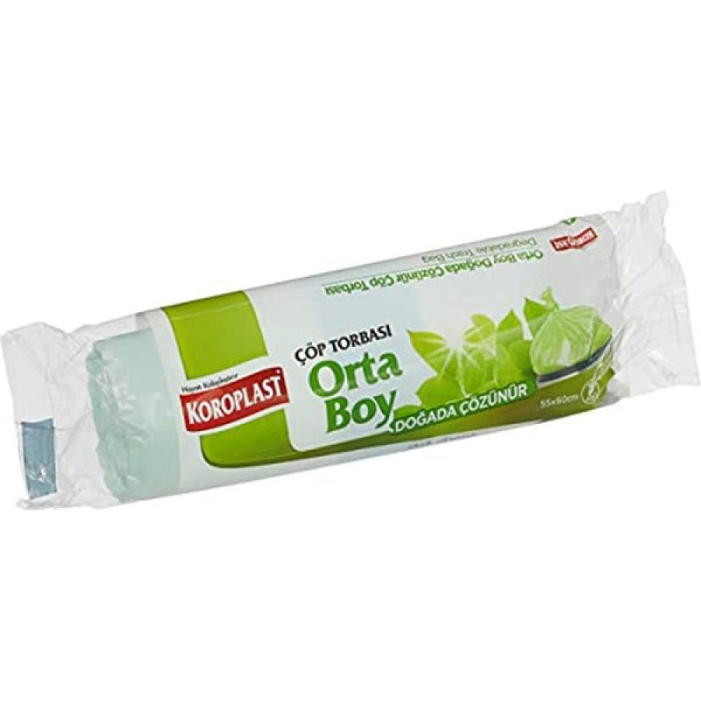 Koroplast Orta Boy Doğada Çözünür Çöp Torbası - Beyaz Ofis Çöp Kutusu Fiyatı