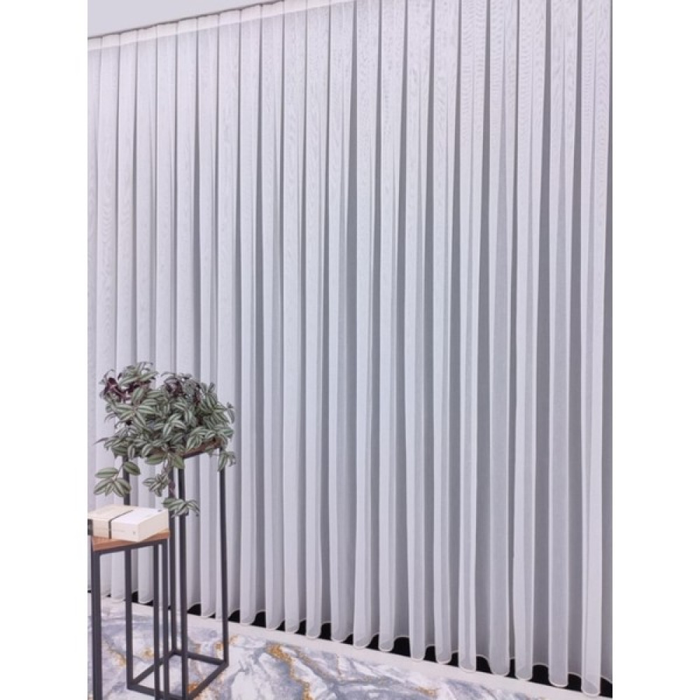Koru Life Naturel Bambu Ütü Istemeyen Tül Perde (Ttm) Şantuk Zemin 1x2,5 Sık Boru Pile - 300 x 260 cm - Beyaz Tül Perde Fiyatı