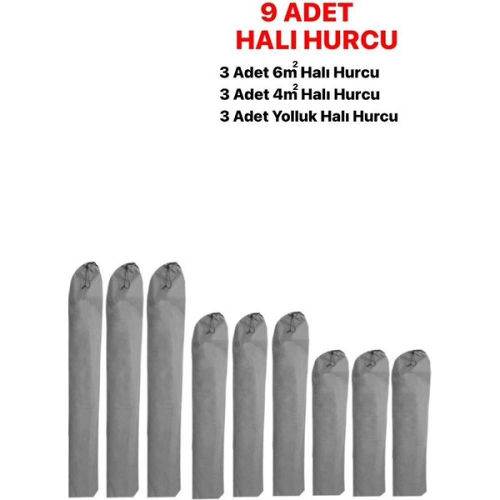 Koru Tekstil 9 Adet Halı Hurcu, Halı Kılıfı, Halı Koruyucu, Halı Ambalajı Hurç Fiyatı