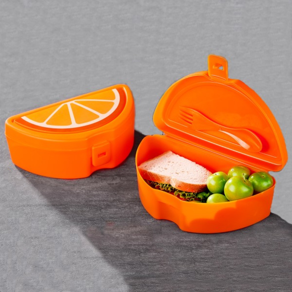 Koruca G-498 Kilitli / Çatal - Kaşık Beslenme Kutusu Çocuk - Yetişkin, Kahvaltı Lunch, Ofis - Okul Çantası - Portakal Rengi Okul Çantası Fiyatı
