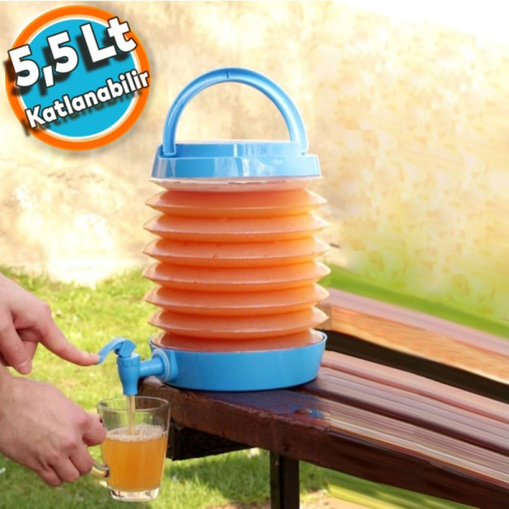 Körüklü Katlanabilir Su Sebili Termos Çeşmeli 5.5 Litre Piknik Kamp Pratik Su Ayran Içecek Bidonu Su Sebilleri Fiyatı