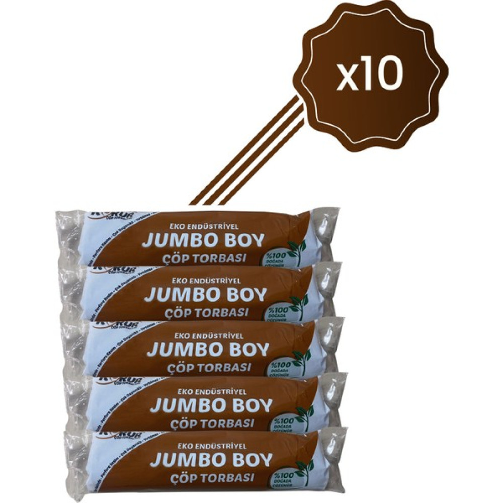 Korur Çöp Poşeti 80X110 cm 350 gr 10 Rulo 100 Adet Siyah Jumbo Boy - 80 x 110 cm Çöp Poşetleri Fiyatı